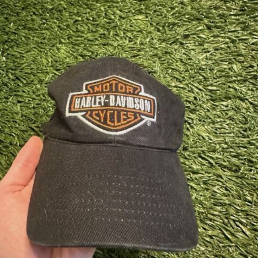 Vintage Harley Davidson Hat Black One Size Adjustable Y2k